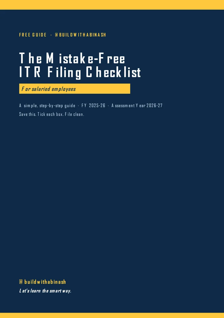 First page of the File your ITR without a mistake. guide